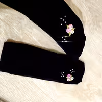 جوراب گلدوزی و نگین  طرح 1