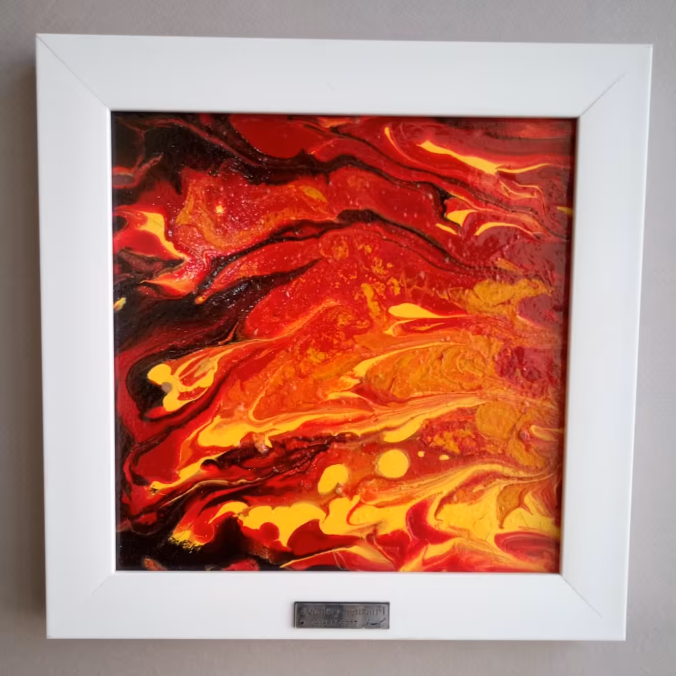 تابلو نقاشی ابستره انتزاعی ترکیب رنگ کارشده با رنگ اکرلیک