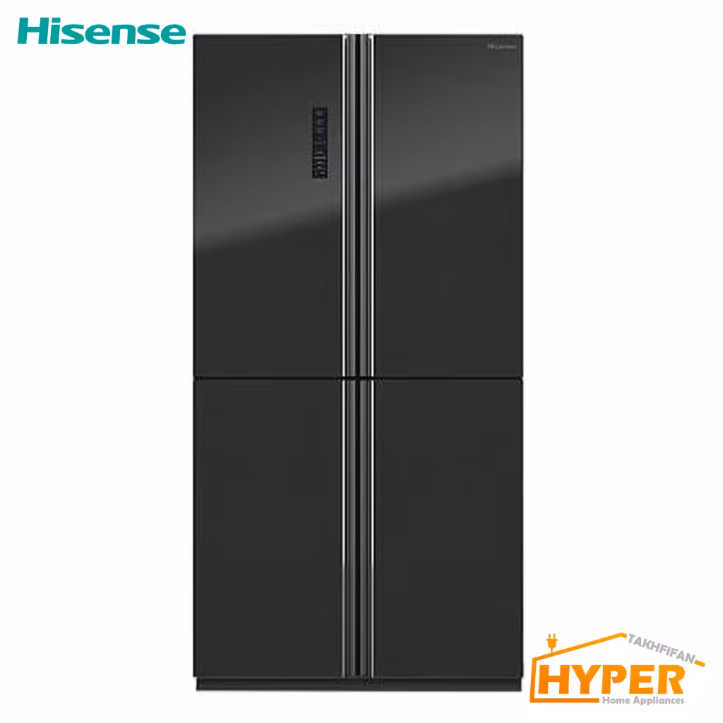 یخچال فریزر ساید بای ساید هایسنس RQ81BC4SA مشکی
