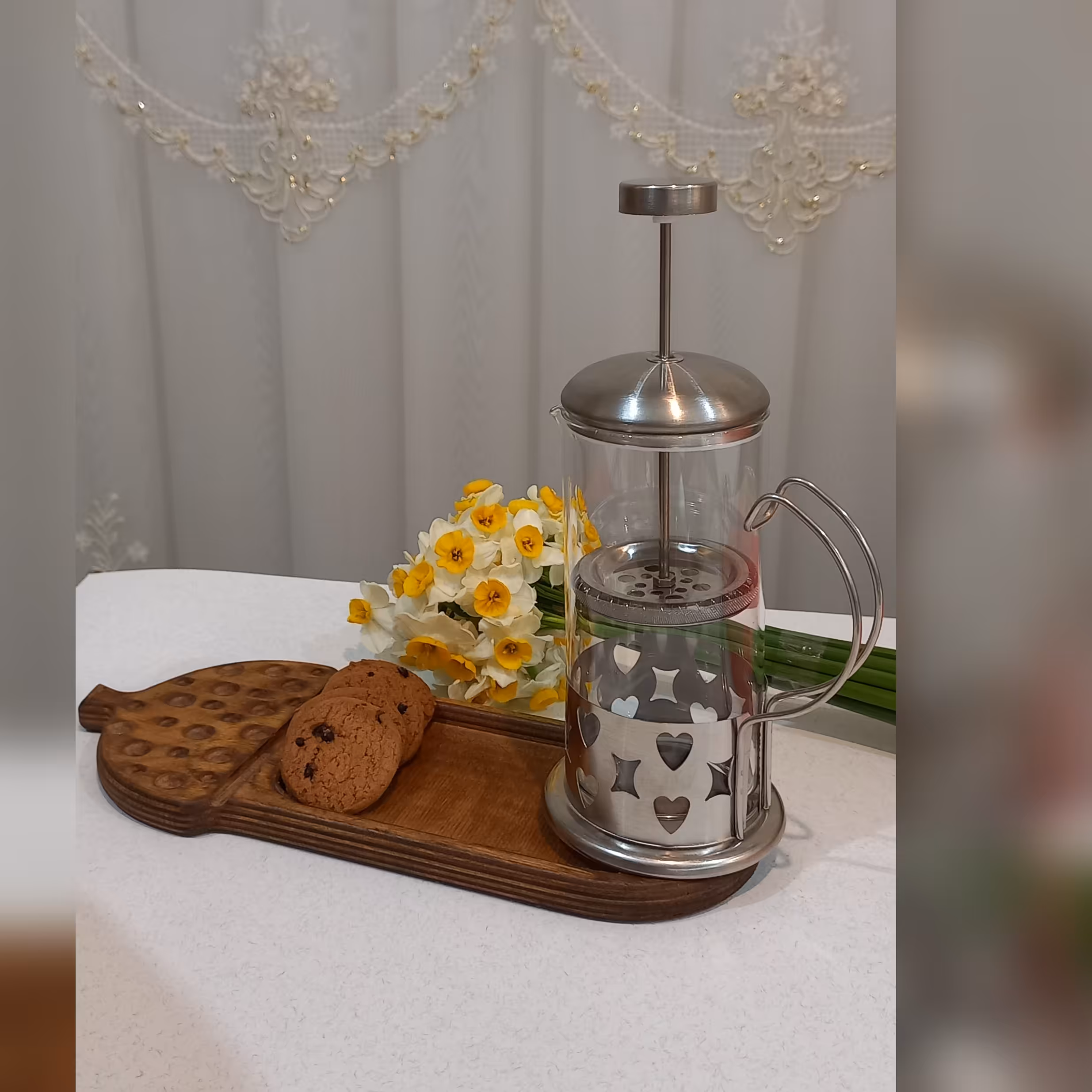 فرنچ پرس استیل حجم 350میلی لیتر ی 