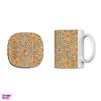 ماگ ترمه طراحان ایده مدل گچ‌بری سنتی کد cfp1010 به همراه زیرلیوانی