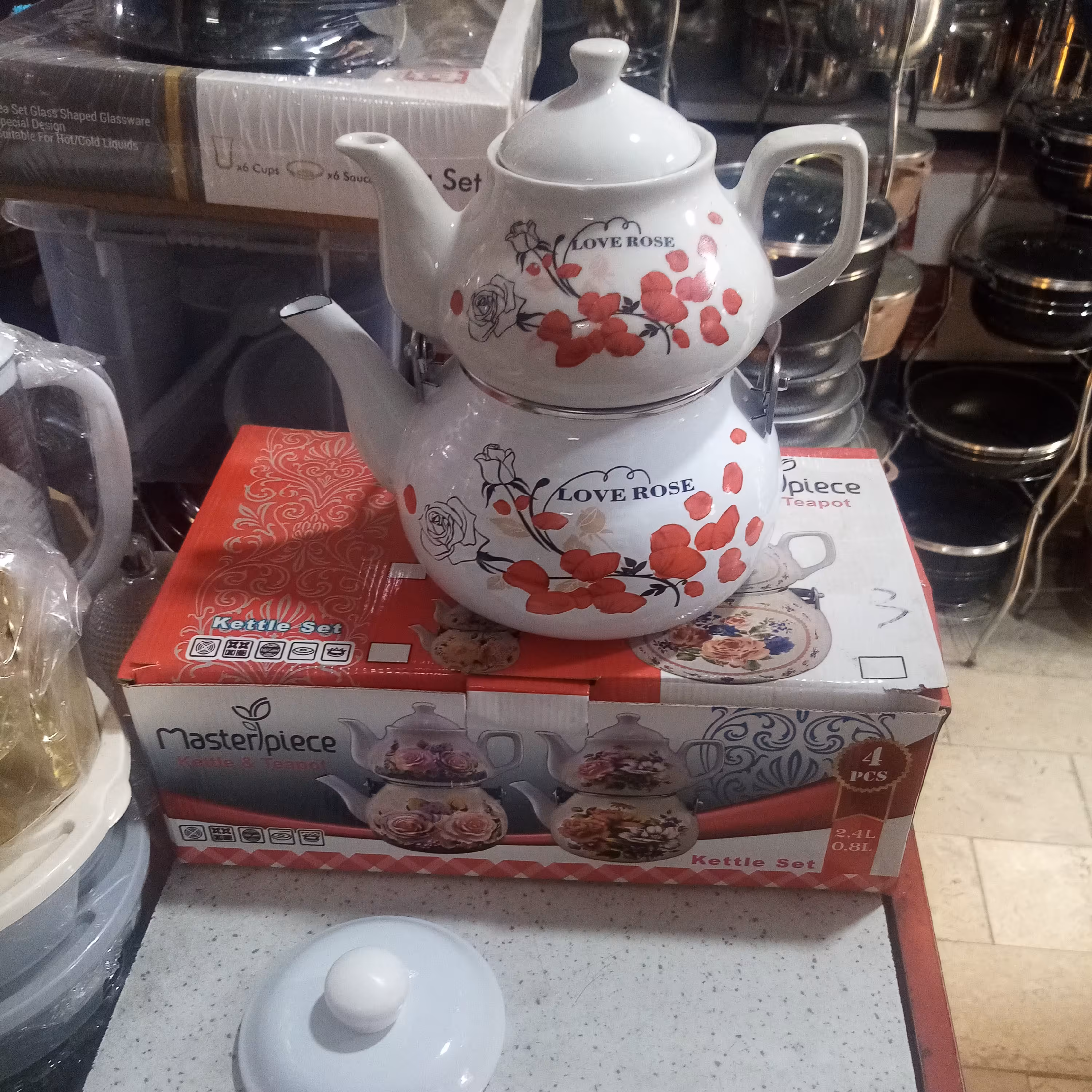 کتری قوری لعابی