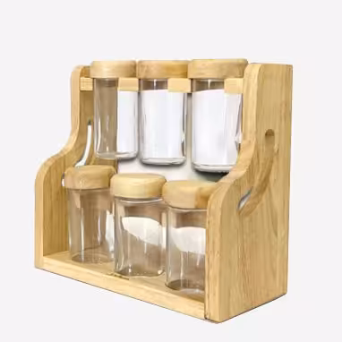 ست ادویه 6 تایی چوبی یونیک 1500