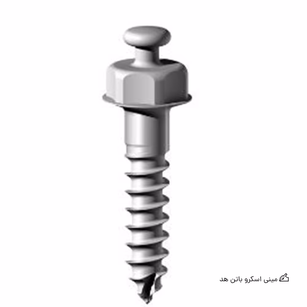 مینی اسکرو باتن هد Osteonic استنلس استیل تک عددی