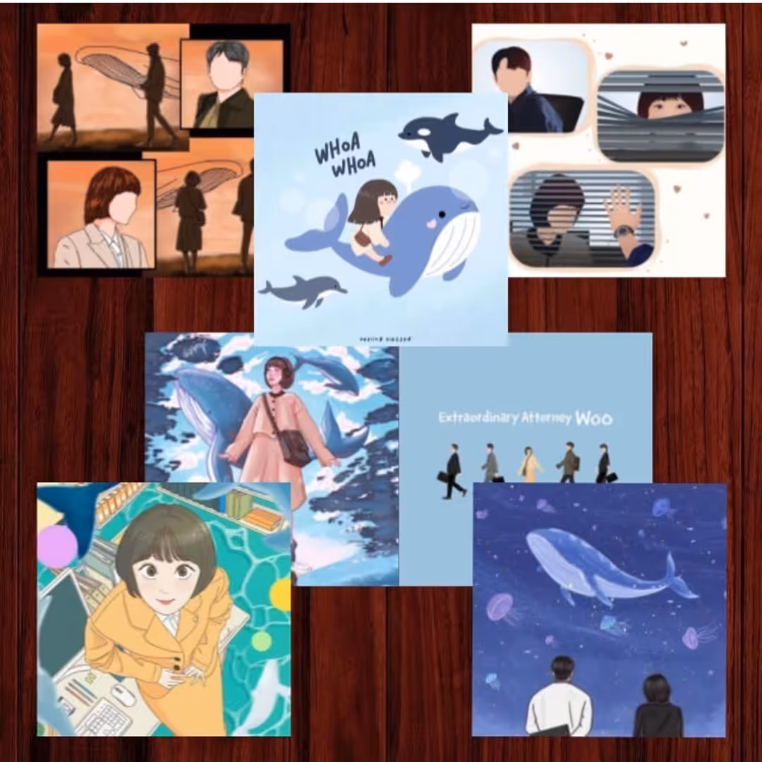 استیکر مینیمال مربعی سریال وکیل ووی خارق العاده extraordinary attorney woo 