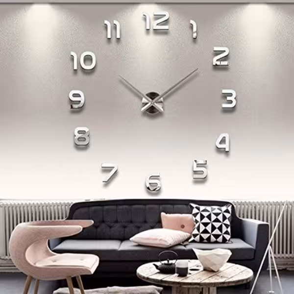 ساعت دیواری گلس لوکس جدید ساعت دیواری اینه ای ساعت دیواری مدرن ساعت دیواری لاکچر