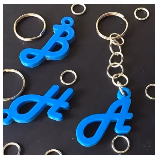 جاکلیدی با طرح حرف الفبا انگلیسی ازA-Z (آبی رنگ)