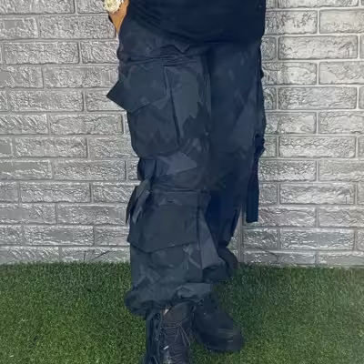 شلوار کارگو مینیاتوری بغل بندی ماهلین