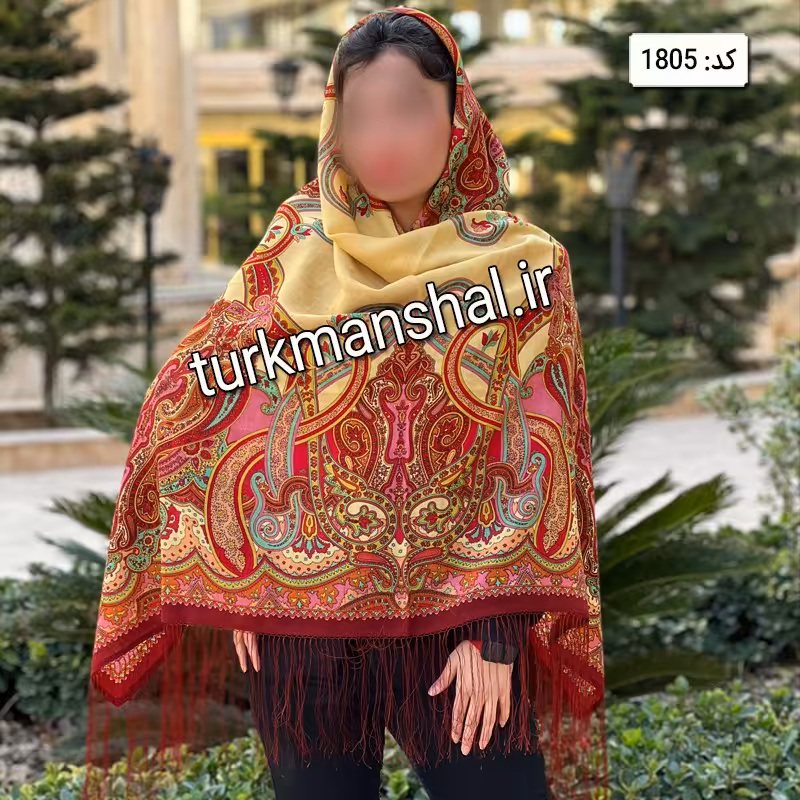 روسری ترکمن ابریشمی (ایتالیایی) کد 1805