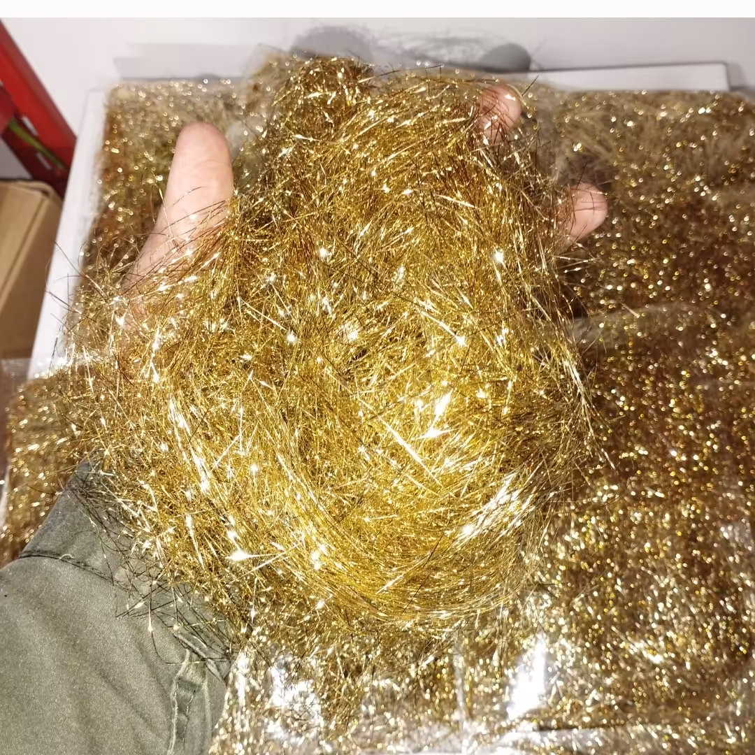 پوشال زری تزئین جعبه کادو طلایی