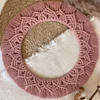 قاب آینه مکرومه بافی طرح فندق