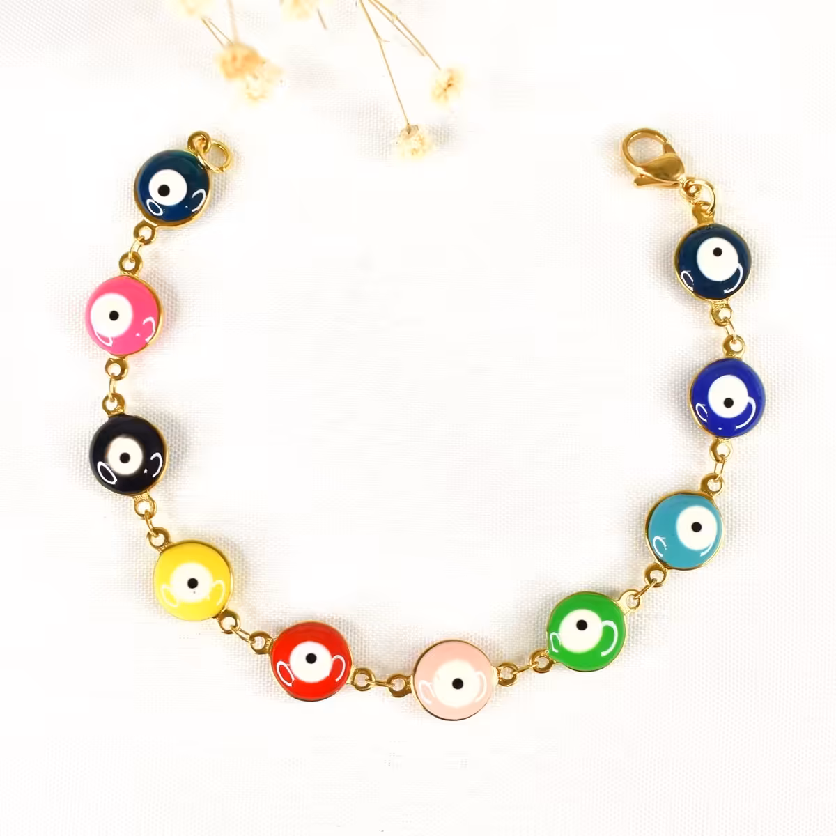 دستبند چشم نظر رنگی کد7990