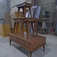 جلو مبلی مستطیلی و میز عسلی ام دی اف  رویه وکیوم کره ای ضد خش 