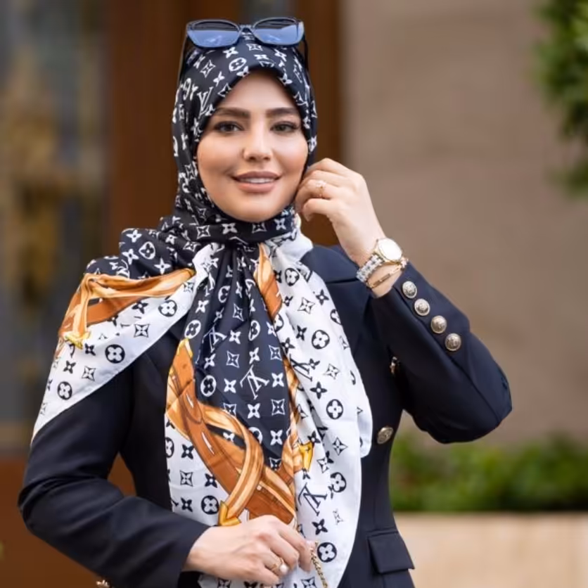 روسری مشکی ابریشم توییل وارداتی جدید و خاص