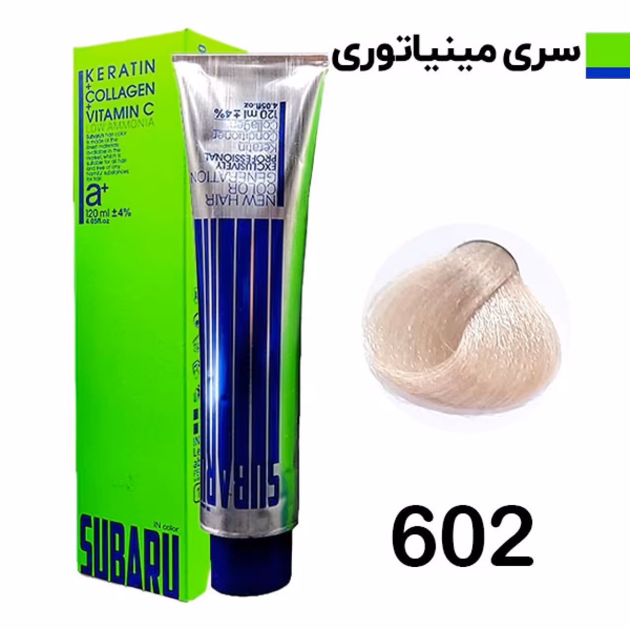 رنگ مو سوبارو شماره 602 حجم 120 میلی لیتر رنگ بلوند صدفی خیلی روشن