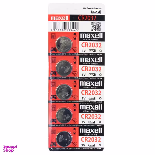 باتری سکه ای مکسل مدل CR2032 بسته 5 عددی