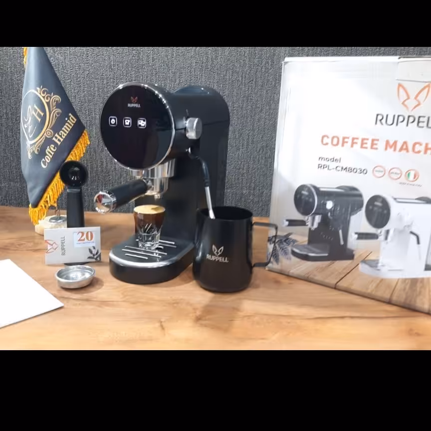 دستگاه اسپرسوساز روپل 8030 دارای سه رنگ سفید مشکی نارنجی 