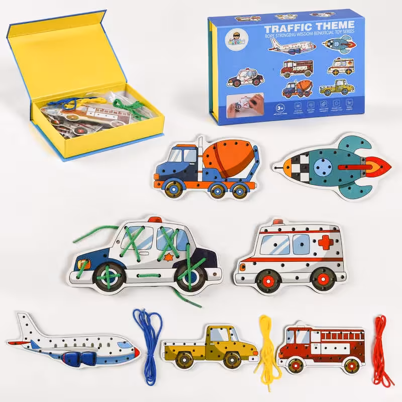 اسباب بازی دوخت چوبی طرح وسایل حمل و نقل کد MGZ0877