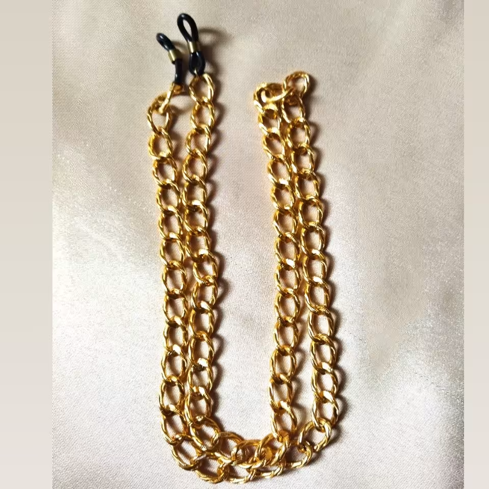 بند عینک زنجیری طلایی