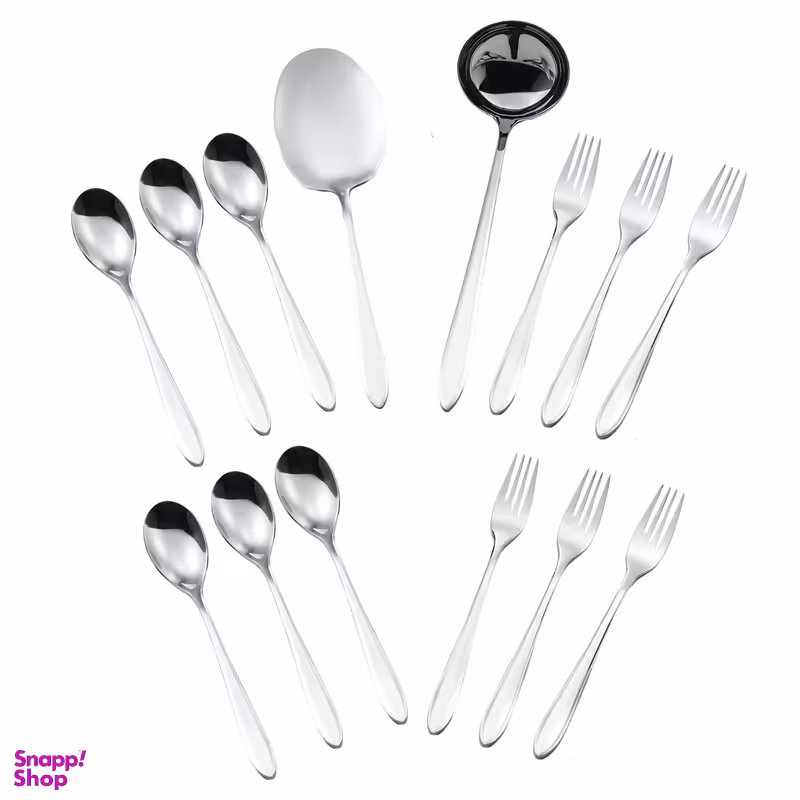 سرویس قاشق و چنگال 14 پارچه جی فی نی مدل G-05 لاکچری