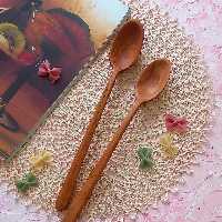 قاشق چوبی دستساز بارلی دسته بلند چوب راش 29 سانتی(1عددی) 