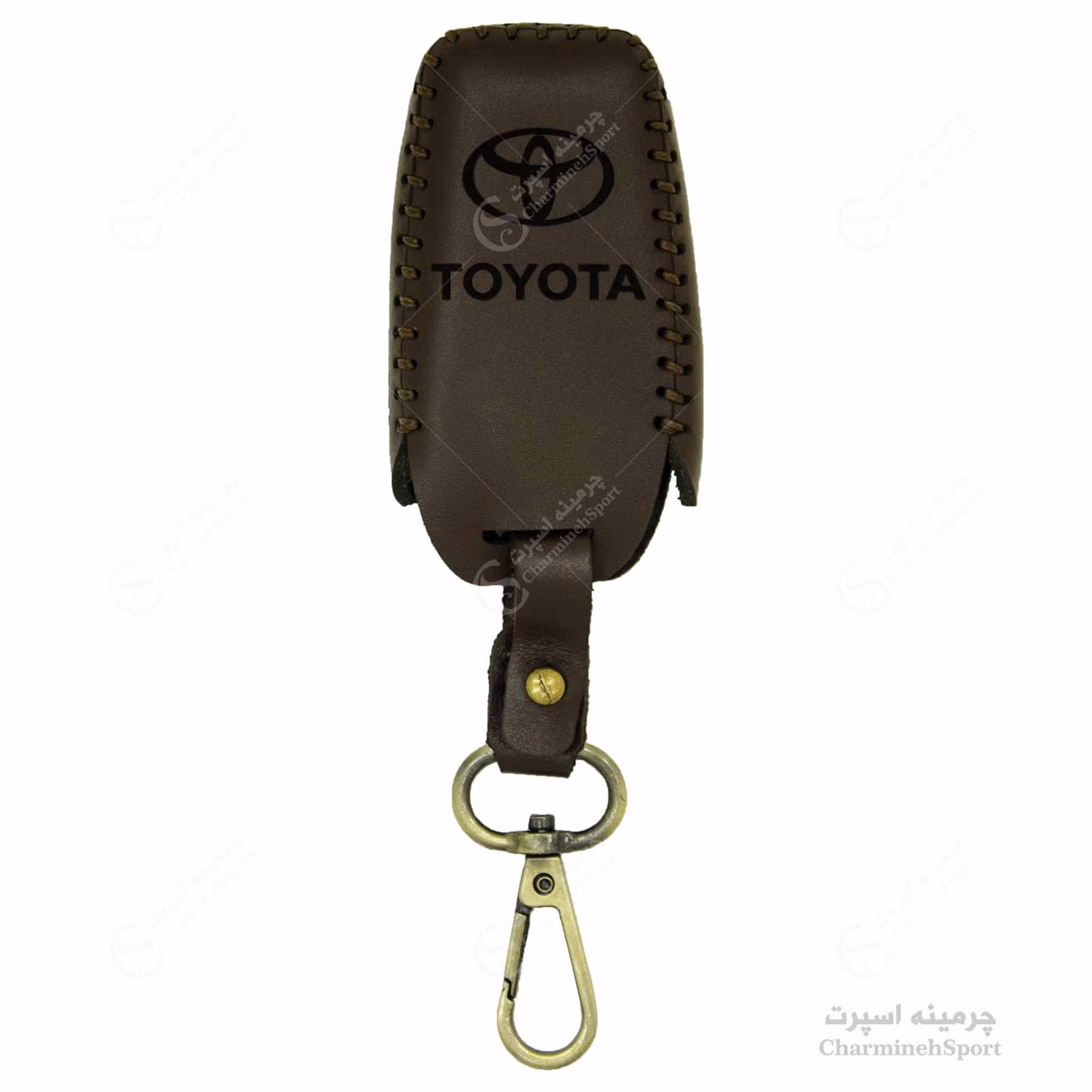 جاسوییچی چرم طبیعی گاوی قهوه ای مناسب تویوتا پریوس