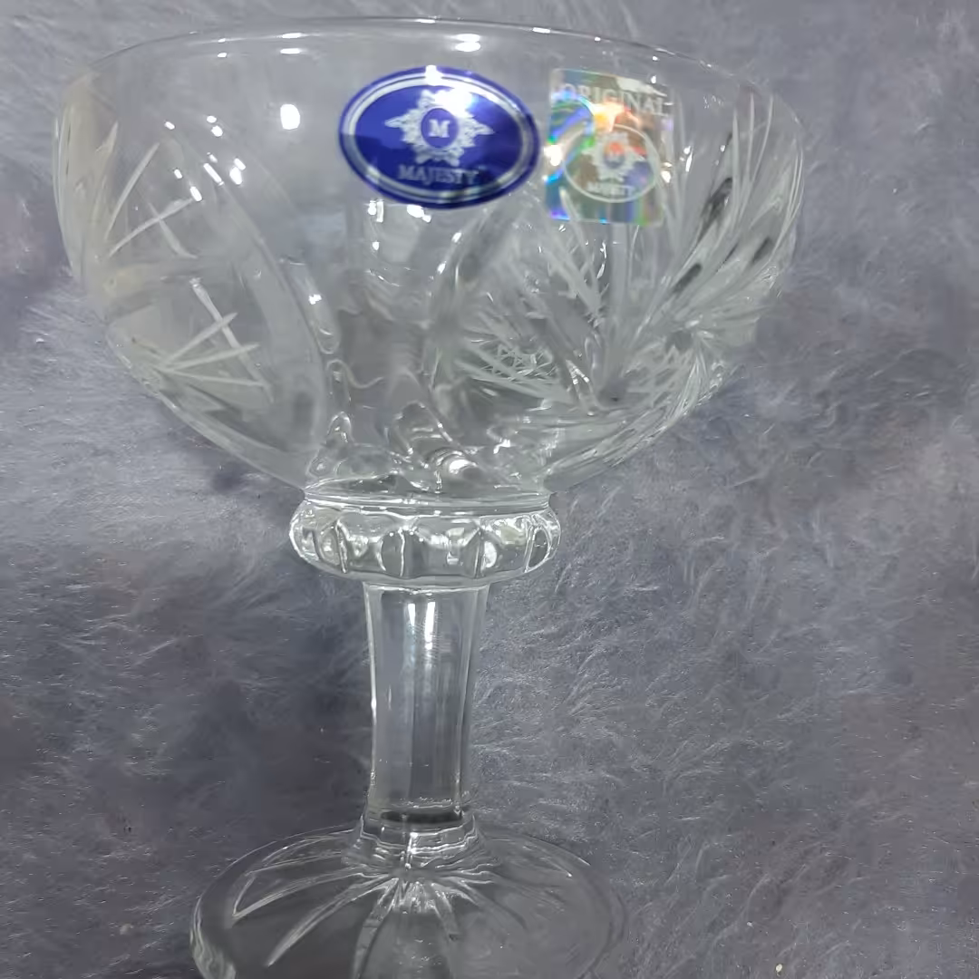 بستنی خوری خورشیدی مجستی،پایه دار،مناسب مصرفی و دکوری، پک 6 عددی،شفاف و باکیفیت