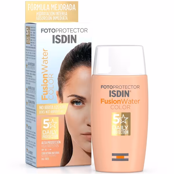 ضد آفتاب رنگی ایزدین ISDIN مدل فیوژن واتر Fusion Water Color حجم 50 میل | SPF50