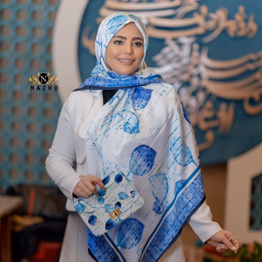 ست کیف وروسری آبی