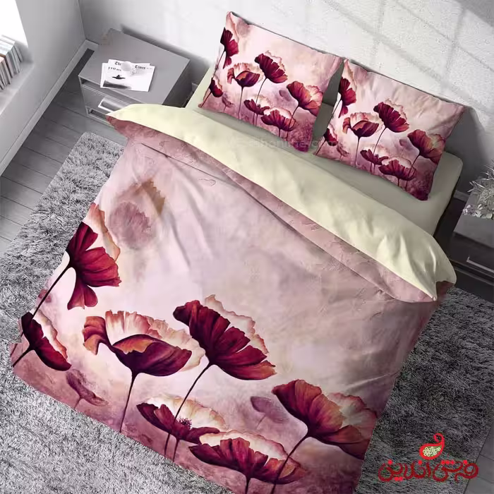 روتختی سه بعدی طرح گل مرداب قرمز کد 3247