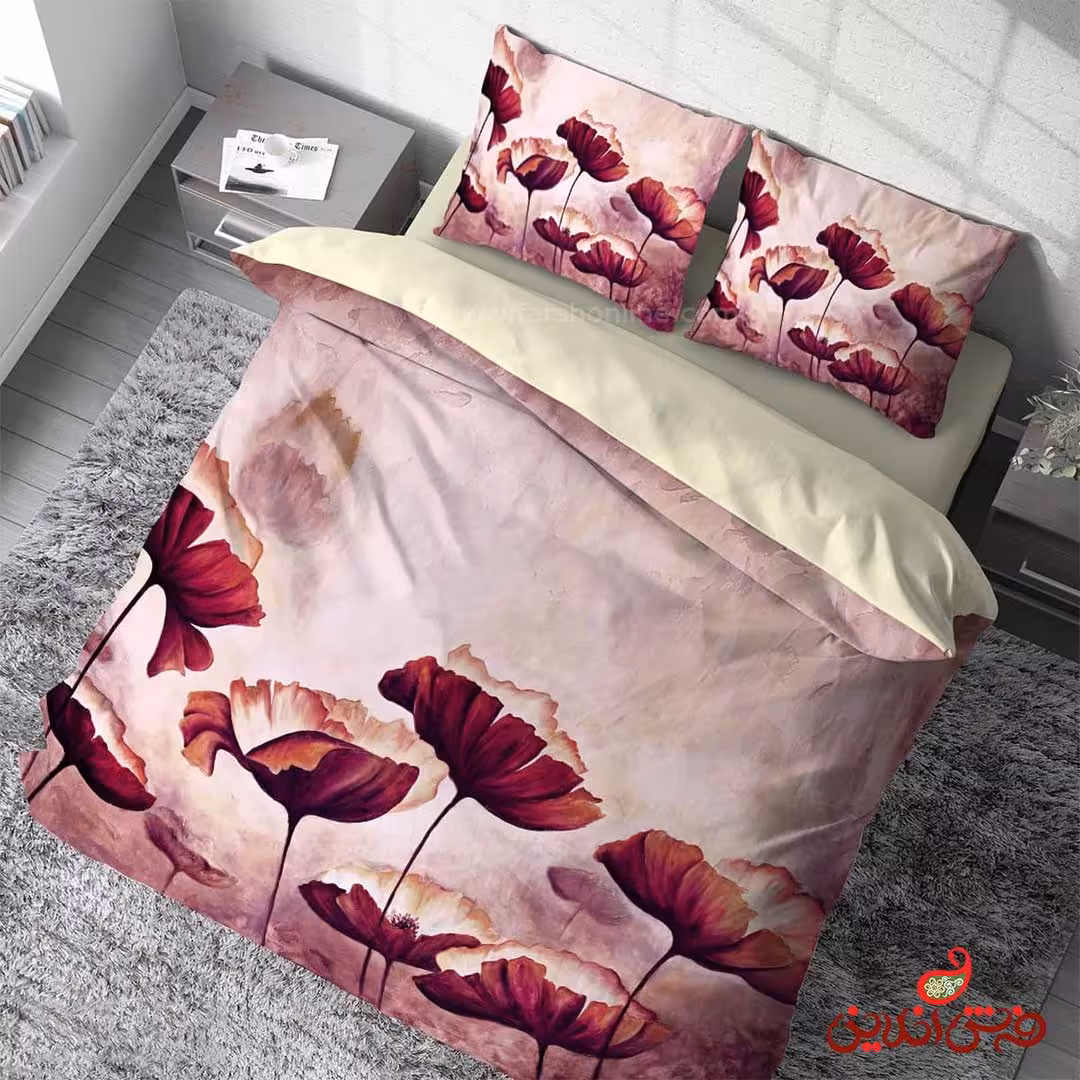 روتختی سه بعدی طرح گل مرداب قرمز کد 3247