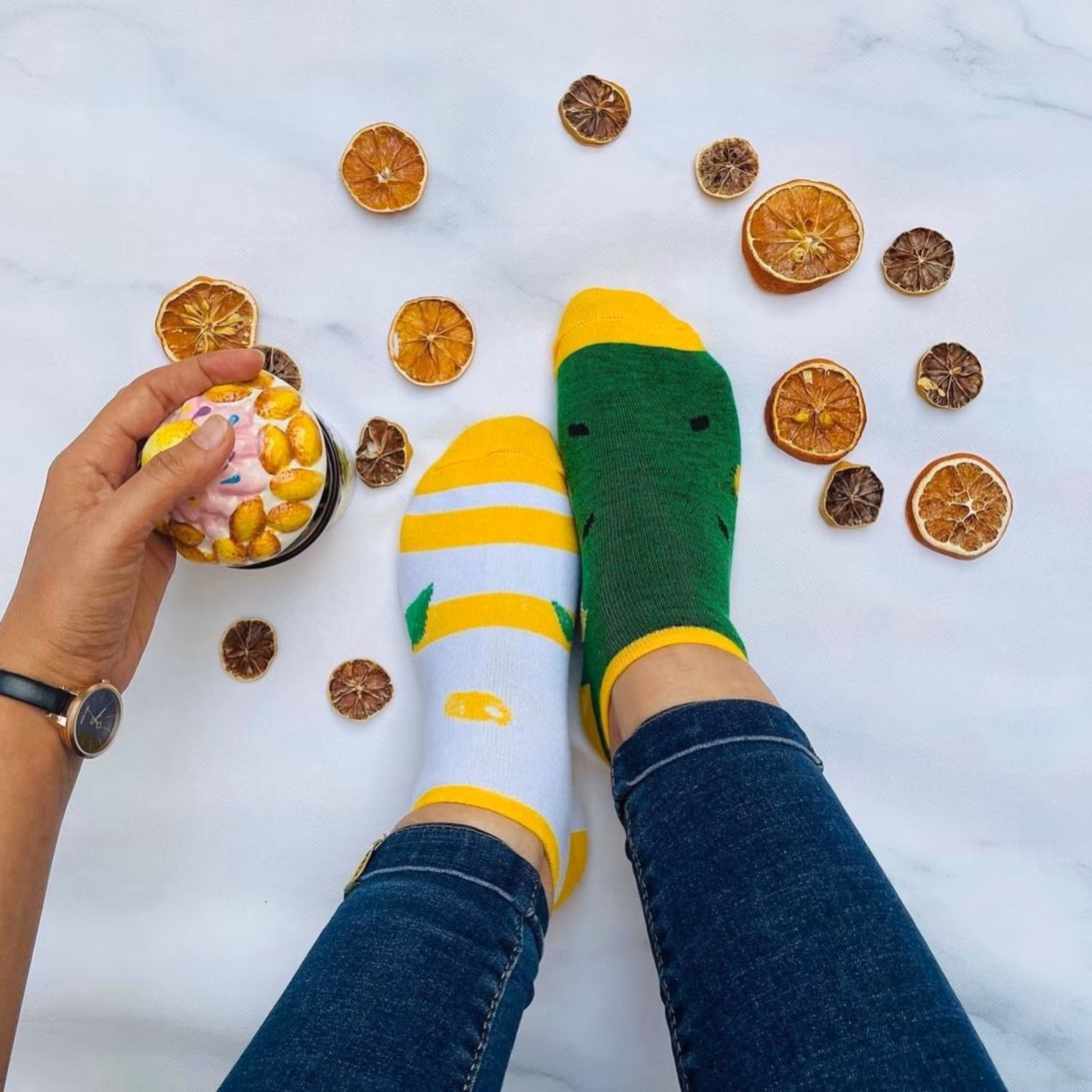 جوراب تا به تای لیمو ترش