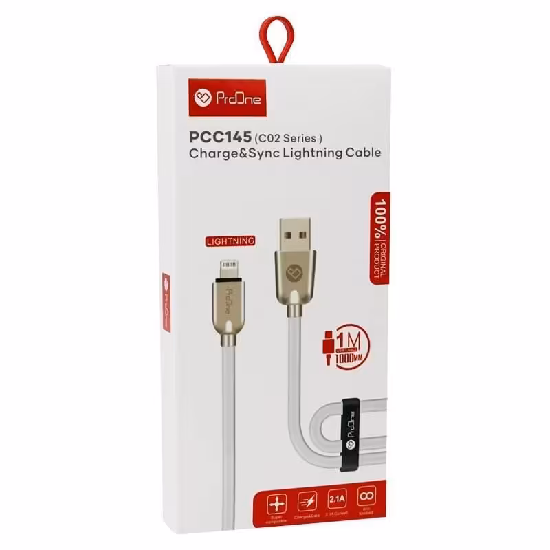 کابل USB به لایتنینگ پرووان سری C02 مدل PCC145 طول 1 متر
