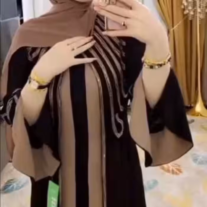 مانتو مجلسی کرپ آرالیا مدل عبا زنانه شیک