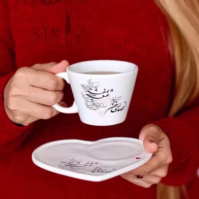 ماگ فنجان نعلبکی دار اشعار فارسی ارسال رایگان 