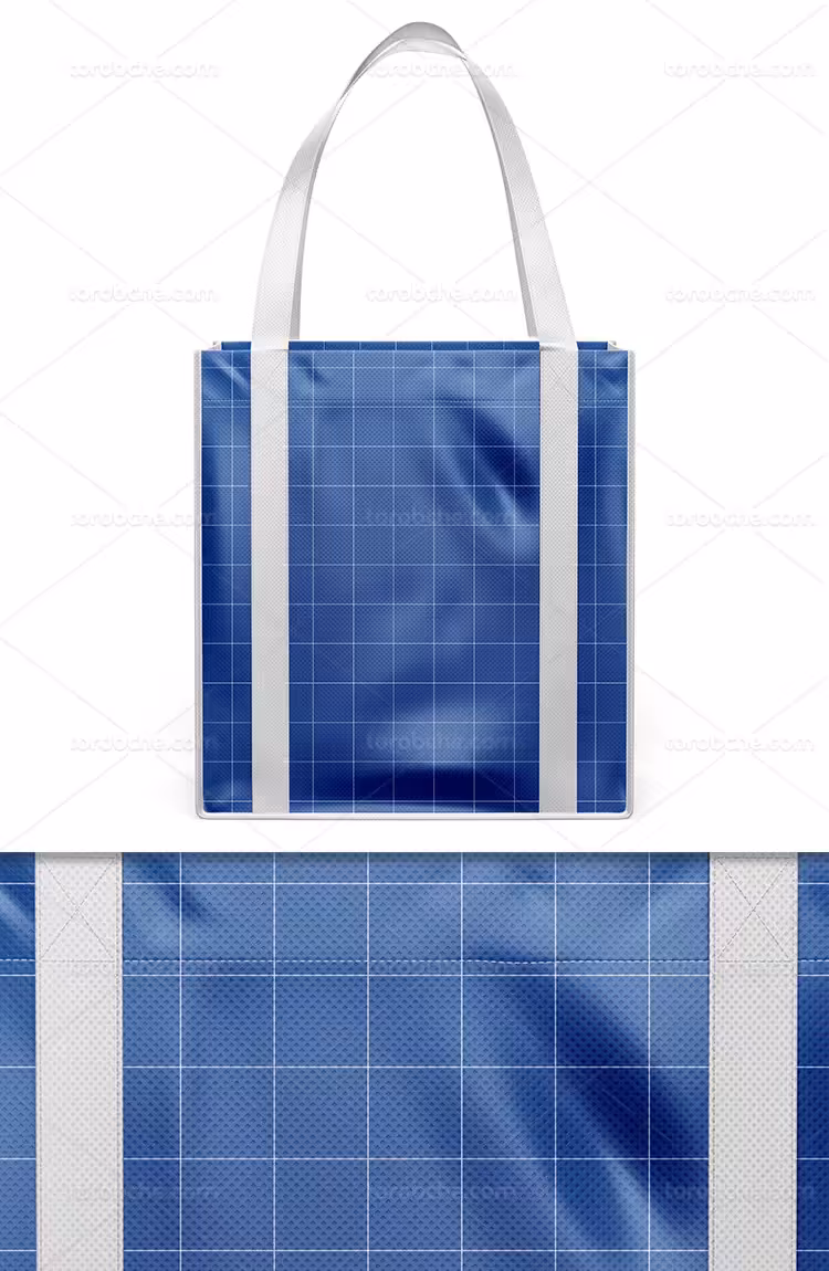 موکاپ کیف خرید لایه باز | گرافیک با طعم تربچه