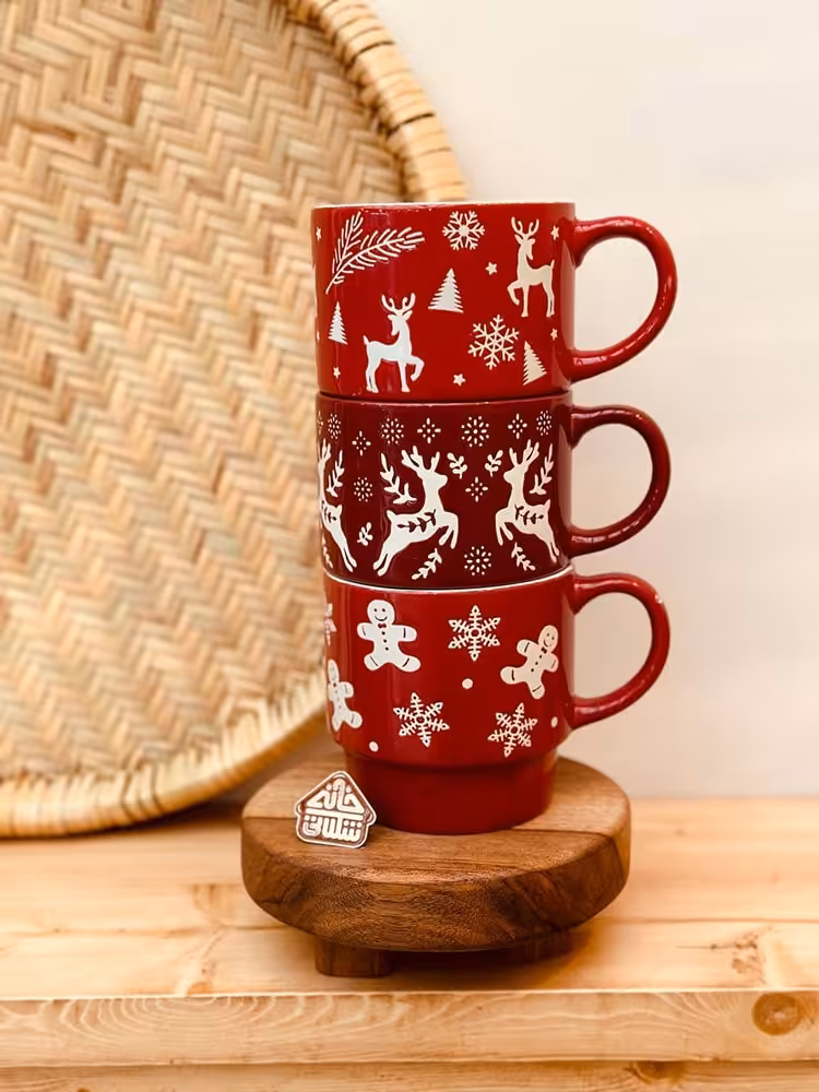 ماگ طرح زمستونی قرمز کد001524