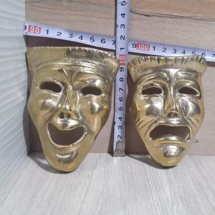 صورتک غم و شادی برنزی