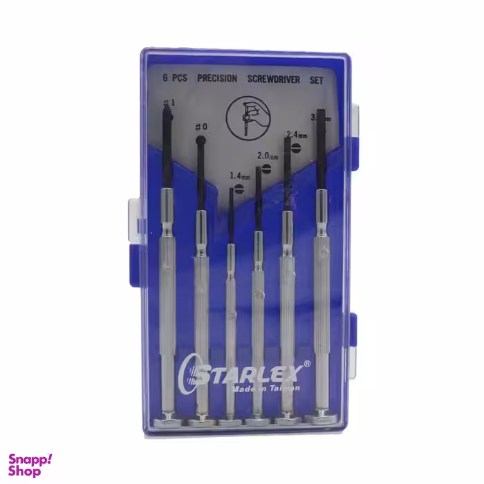 پیچ گوشتی ساعتی استارلکس مدل YP-TAIWAN-6 PCS مجموعه 6 عددی