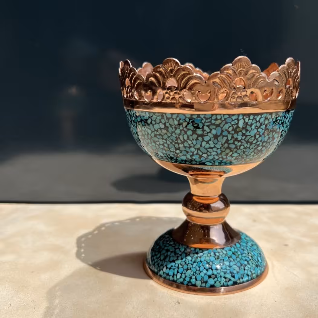 صنایع دستی - آجیل خوری فیروزه سایز 13 - کاربردی و قابل استفاده