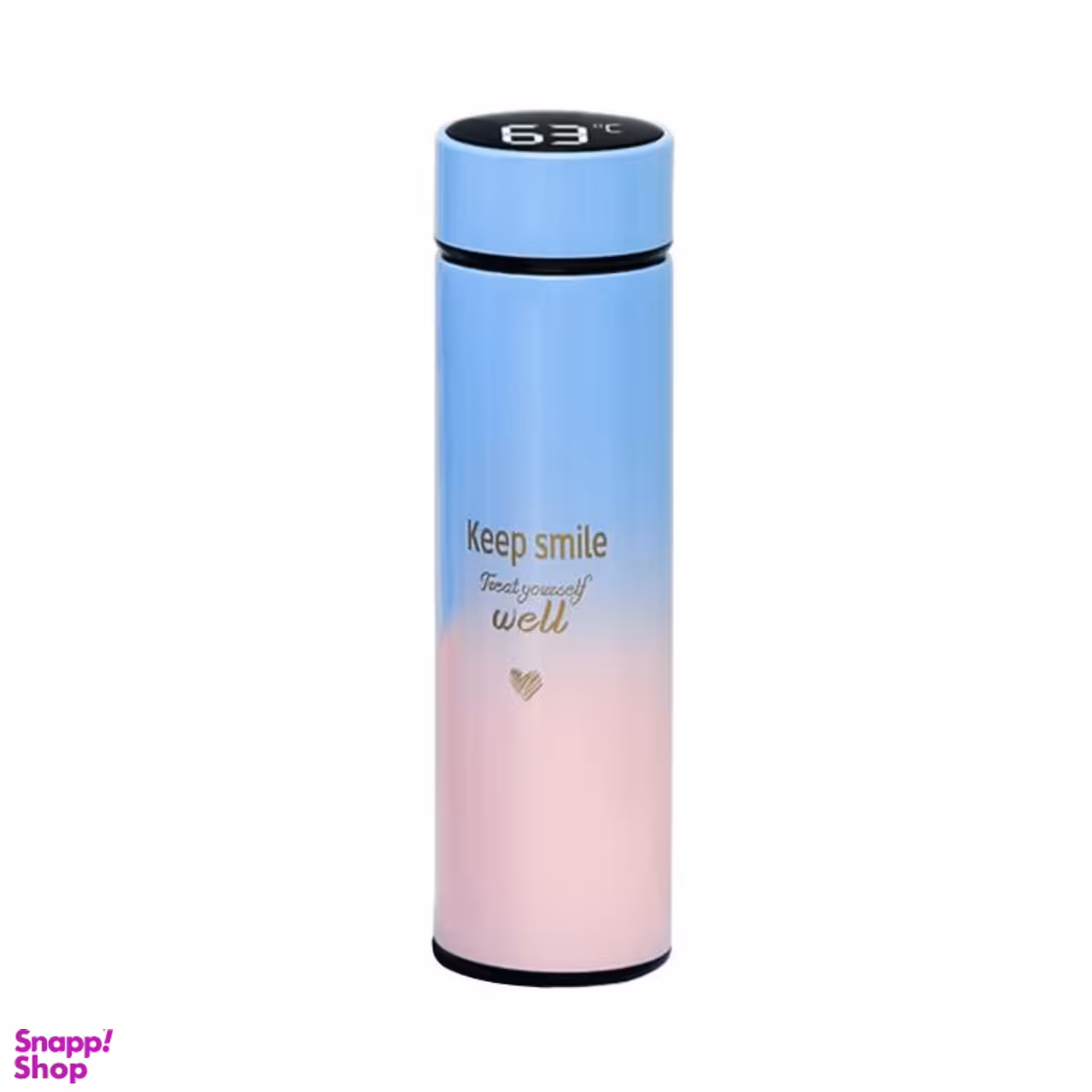 فلاسک هوشمند دماسنج دار مدل آبرنگی حجم 0.5 لیتر