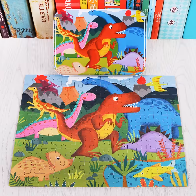 پازل قوطی فلزی طرح دایناسور کد P/848/DO