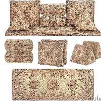 سرویس پشتی و شاهنشین ترمه سنتی طرح شاهسوند  تشک 5 cm ارسال رایگان تولید یزد و دست دوز