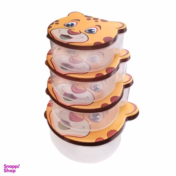 ظرف نگهدارنده طرح گربه مدل Ogips کد 01 مجموعه چهار عددی