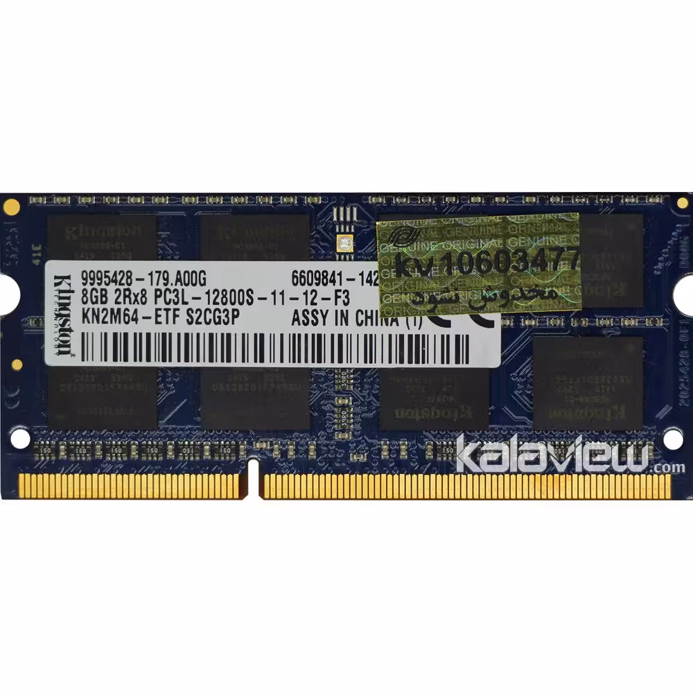 رم لپ تاپ کینگستون 8GB مدل DDR3L باس 1600MHZ-12800 چین KN2M64-ETF تایمینگ CL11