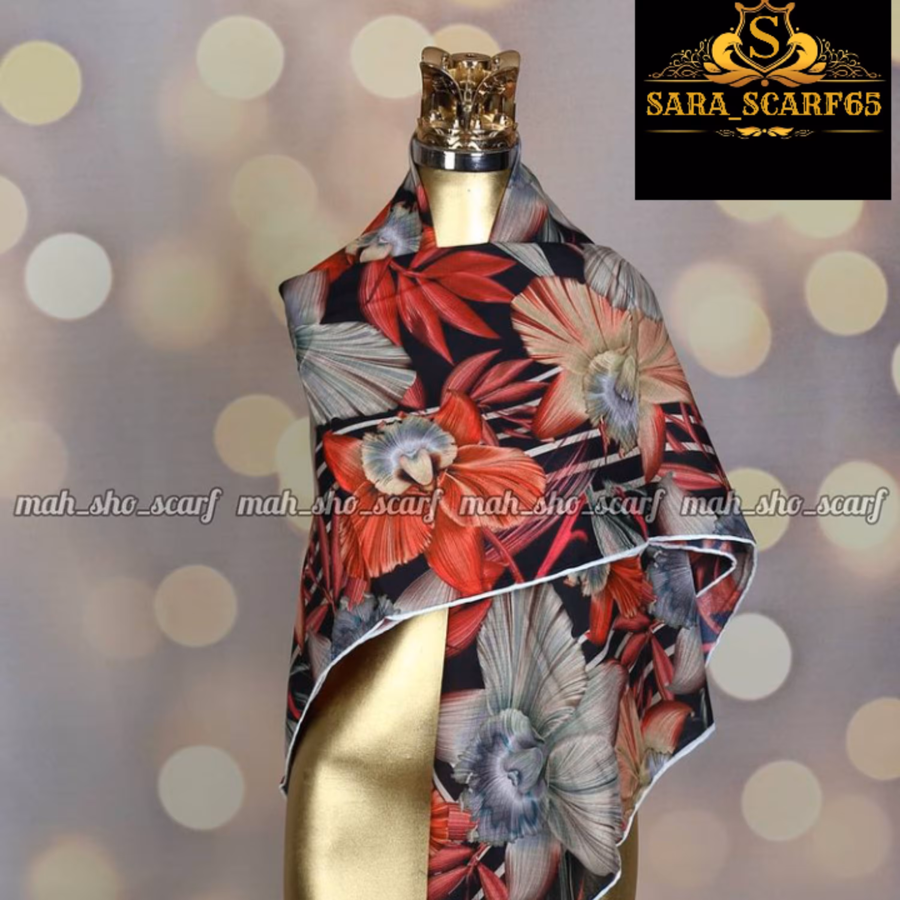 روسری نخی دور دست دوز039