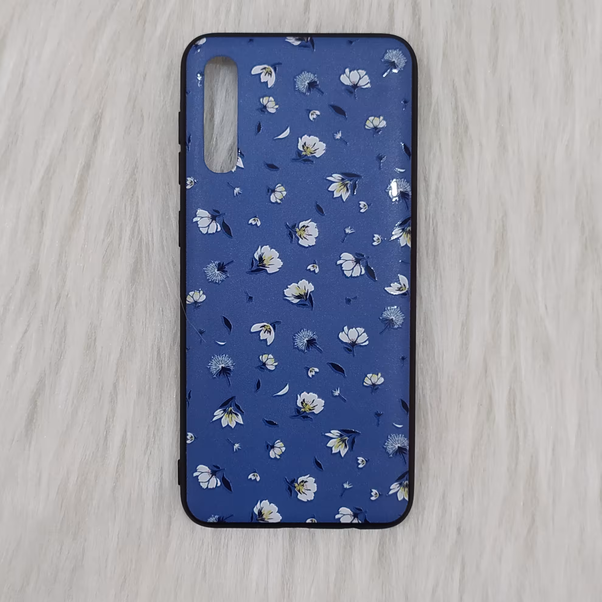 گارد سامسونگ  A30s و A50 و A50s طرح دار برجسته گل آبی 