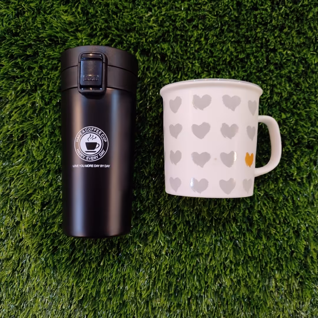 ست هدیه  مناسب آقایان و خانمها شامل تراول ماگ 380 سی سی و ماگ سایز بزرگ سرامیکی