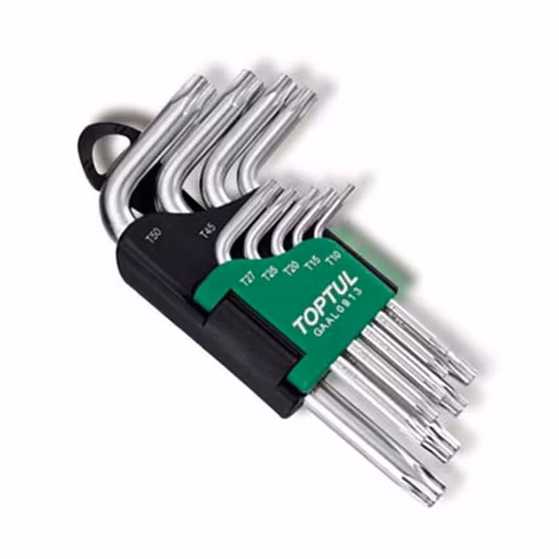 سری آلن کوتاه ستاره ای تاپ تول مدل GAAL0913  TOPTUL 9 Piece Short Star Key Wrench Set