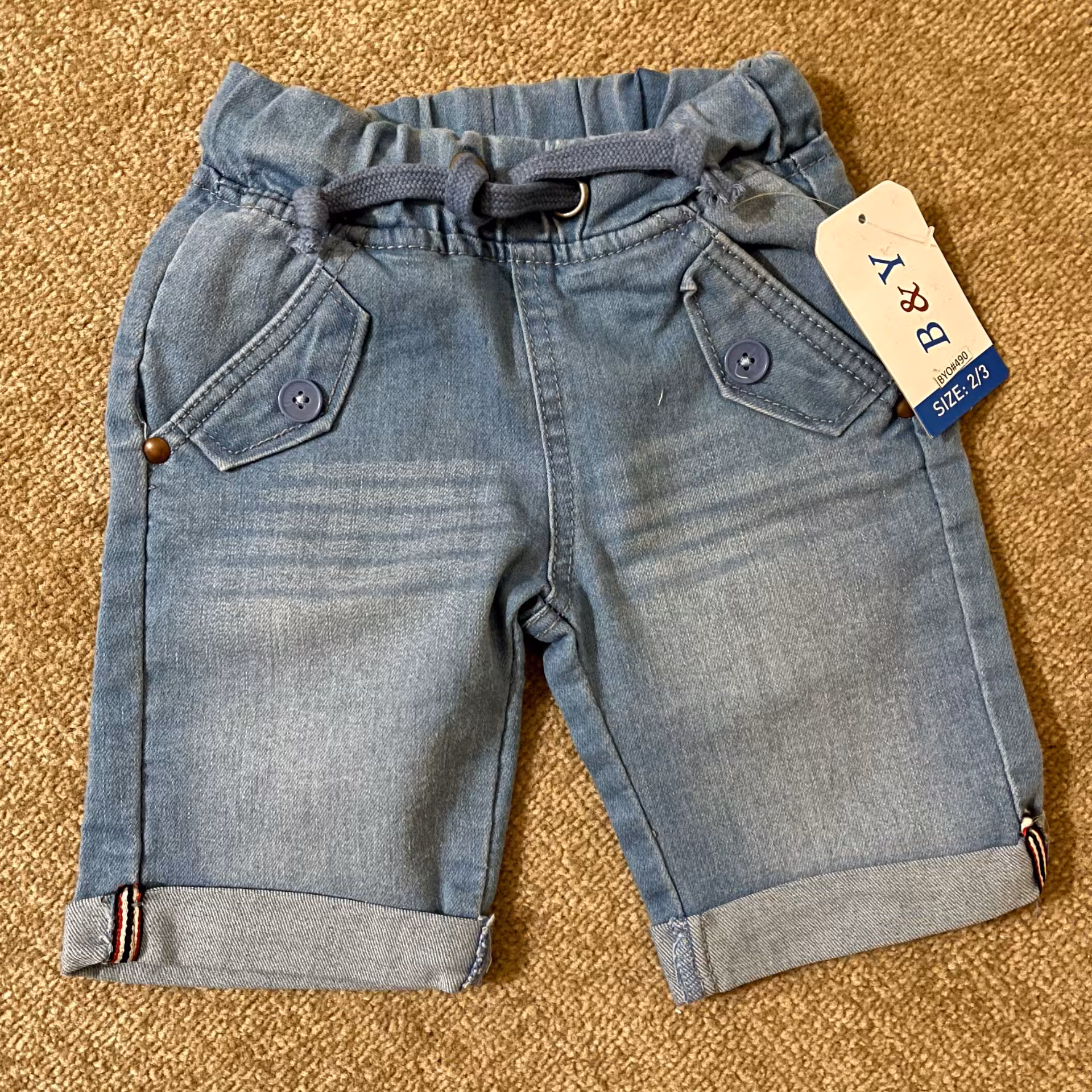 شلوارک جین بچگانه 2 تا 4 سال ترک بسیار لطیف